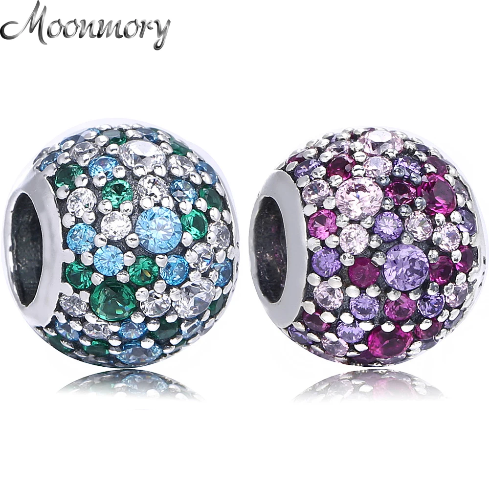 Moonmory S925 Sterling Pave Lights Silver Charm Full Of Multi-Colored CZ Accessery Fit Brand Bracelet DIY Round Silver Beads
Moonmory S925 Sterling Pave Lights Silver Charm Full Of Multi-Colored CZ Accessery Fit Brand Bracelet DIY Round Silver Beads