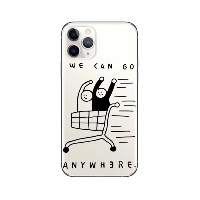 INS simple transparent silicone personality Couple phone case For iPhone Xs 11 11pro Max XS MAX Xr X 8 7 Plus back cover Capa
INS simple transparent silicone personality Couple phone case For iPhone Xs 11 11pro Max XS MAX Xr X 8 7 Plus back cover Capa