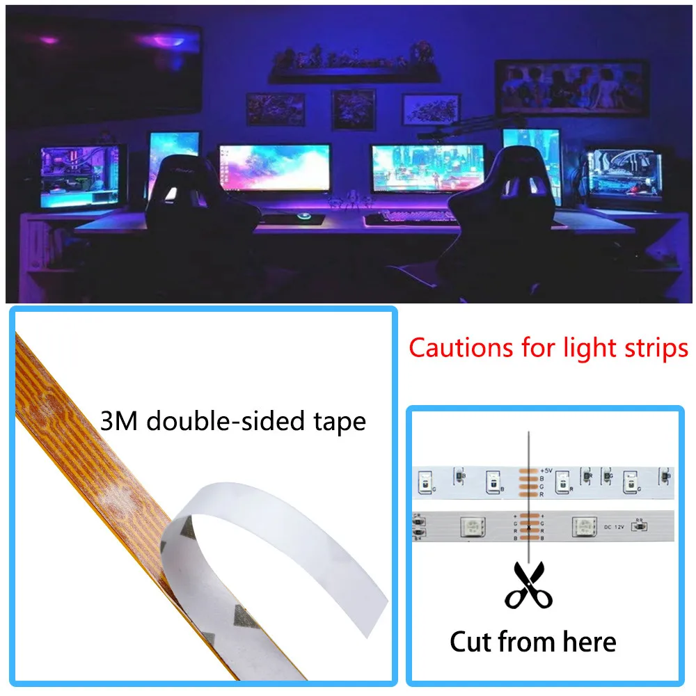 5V 2835 LED Light Strips Decoration Lighting USB Infrared Remote Controller Ribbon Lamp For Festival Party Bedroom RGB BackLight
5V 2835 LED Light Strips Decoration Lighting USB Infrared Remote Controller Ribbon Lamp For Festival Party Bedroom RGB BackLight