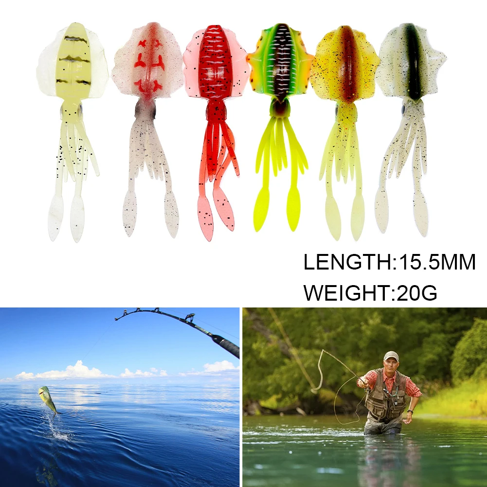 155mm 15g Fishing Lure Bait Squid Saltwater Soft Baits Squid Jig UV Luminous 3D Eyes Fishing Wobble Bait Fishing Accessories
155mm 15g Fishing Lure Bait Squid Saltwater Soft Baits Squid Jig UV Luminous 3D Eyes Fishing Wobble Bait Fishing Accessories