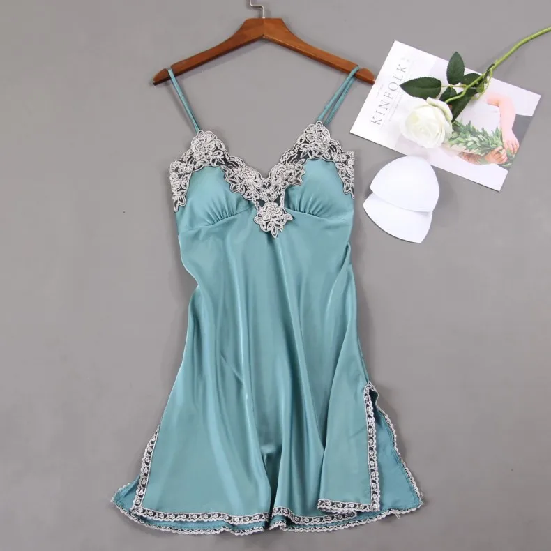 2020 Summer Satin Nightsuits Women Nightwear Nightdress Sexy Lingerie Silk Ladies Nightgowns Pijamas Nightdress Sleepshirts
2020 Summer Satin Nightsuits Women Nightwear Nightdress Sexy Lingerie Silk Ladies Nightgowns Pijamas Nightdress Sleepshirts