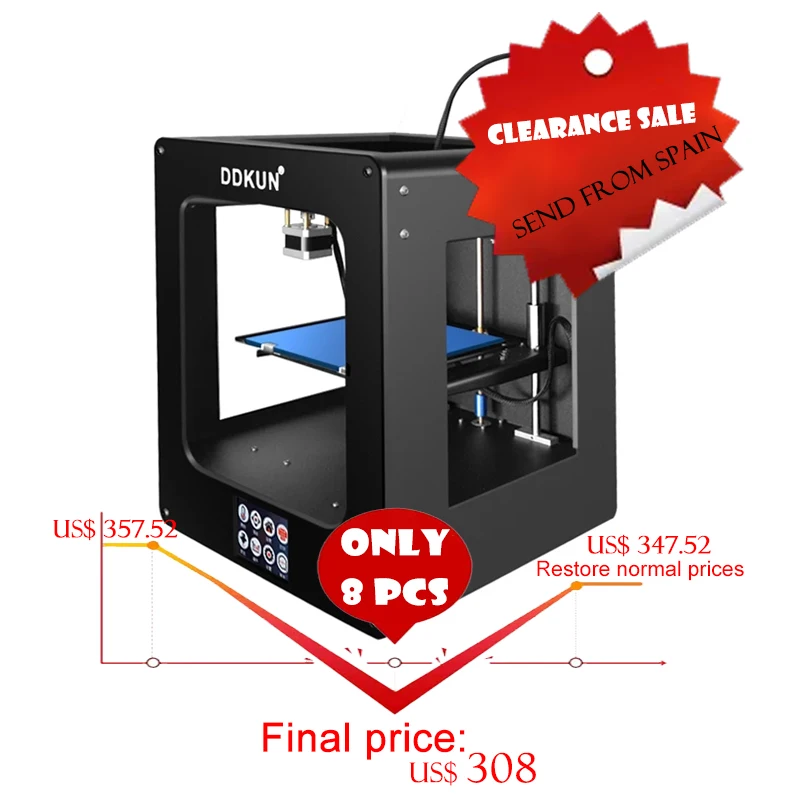 Сопло экструдера для 3D-принтера с автоматическим выравниванием и сенсорным экраном, размер печати 200x200x200 мм
Сопло экструдера для 3D-принтера с автоматическим выравниванием и сенсорным экраном, размер печати 200x200x200 мм