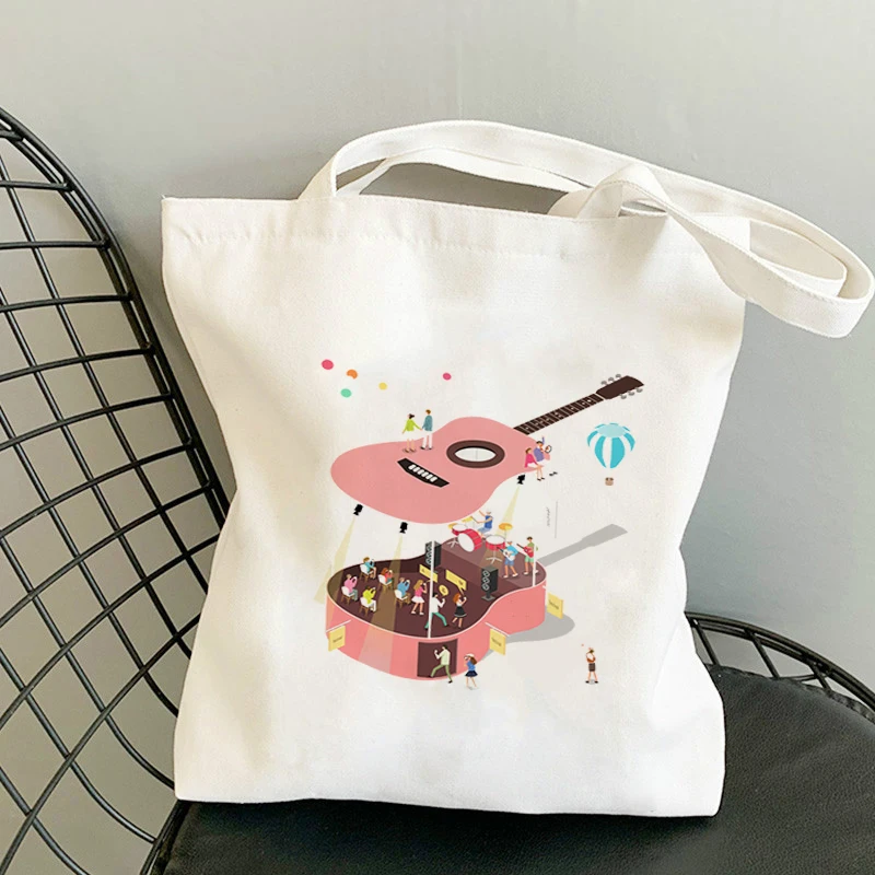 Guitar Shopping Bag Tote Bags for Women Canvas Women's Designer Handbags Reusable Woman Shopper Korean Cloth Customizable Fabric
Guitar Shopping Bag Tote Bags for Women Canvas Women's Designer Handbags Reusable Woman Shopper Korean Cloth Customizable Fabric