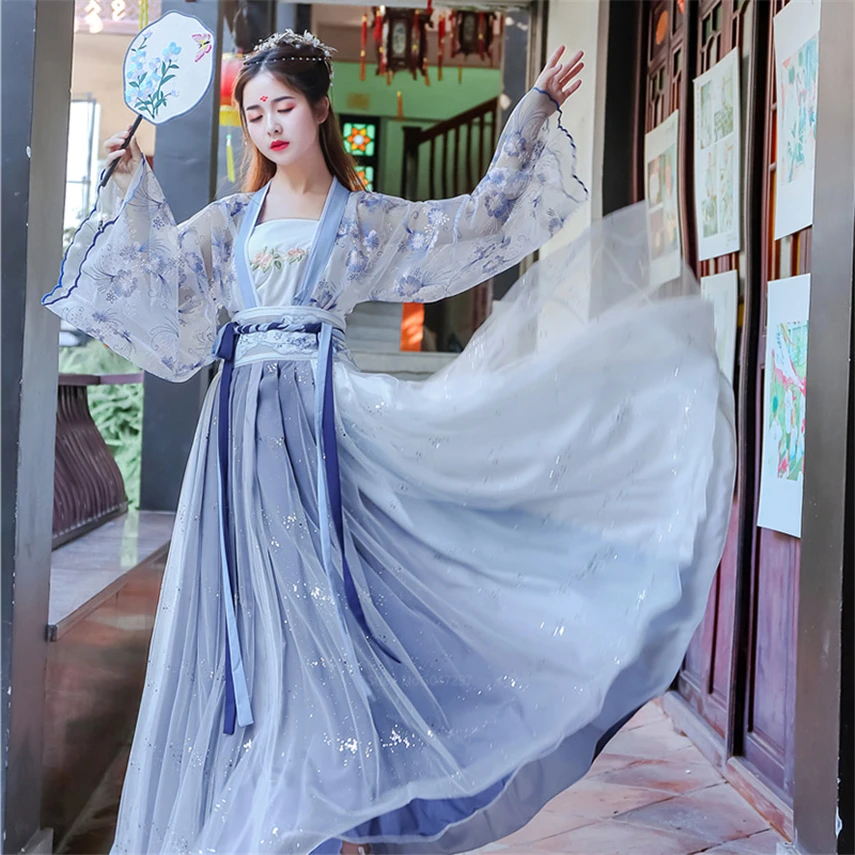 Fairy Ancient Chinese Costume Women Hanfu Dress Palace Embroidery Girl Traditional Clothing Cosplay Folk Long Robe Vintage Party
Fairy Ancient Chinese Costume Women Hanfu Dress Palace Embroidery Girl Traditional Clothing Cosplay Folk Long Robe Vintage Party