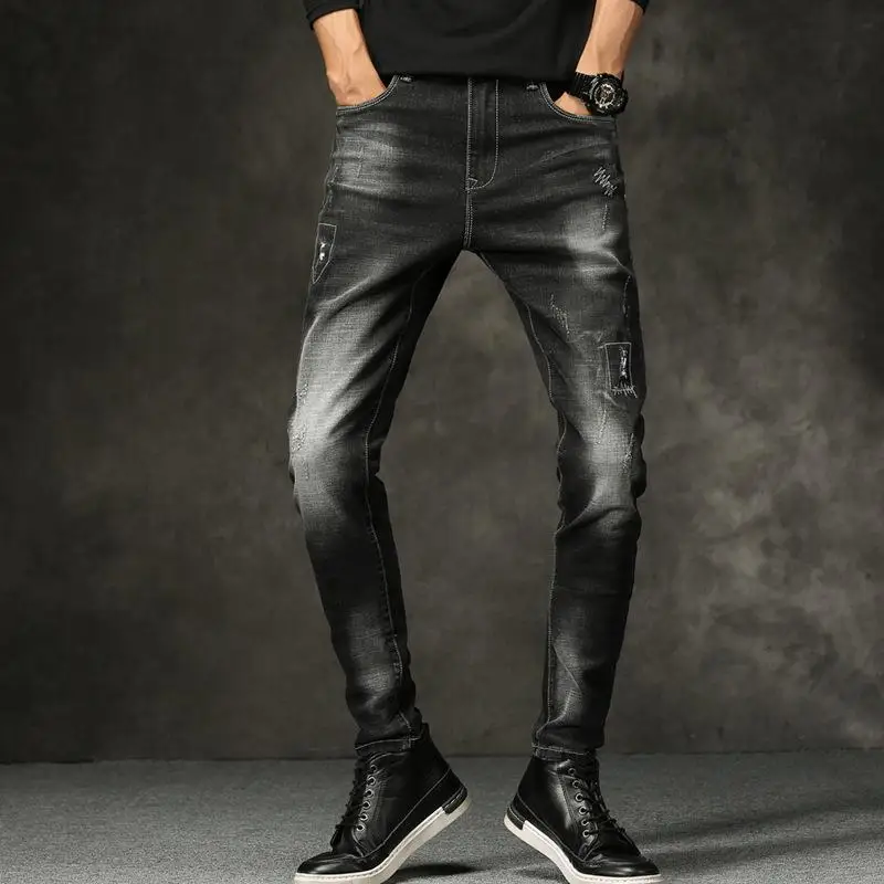 New Arrivals Men's Fashion Jeans Locomotive Denim Pants Slim Fit Straight Distressed Trousers
New Arrivals Men's Fashion Jeans Locomotive Denim Pants Slim Fit Straight Distressed Trousers