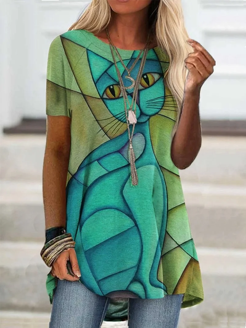 2021 женские свободные пуловеры с длинным рукавом, топы, женские футболки повседневные Абстрактная живопись с изображением котенка; Футболки...
2021 женские свободные пуловеры с длинным рукавом, топы, женские футболки повседневные Абстрактная живопись с изображением котенка; Футболки...