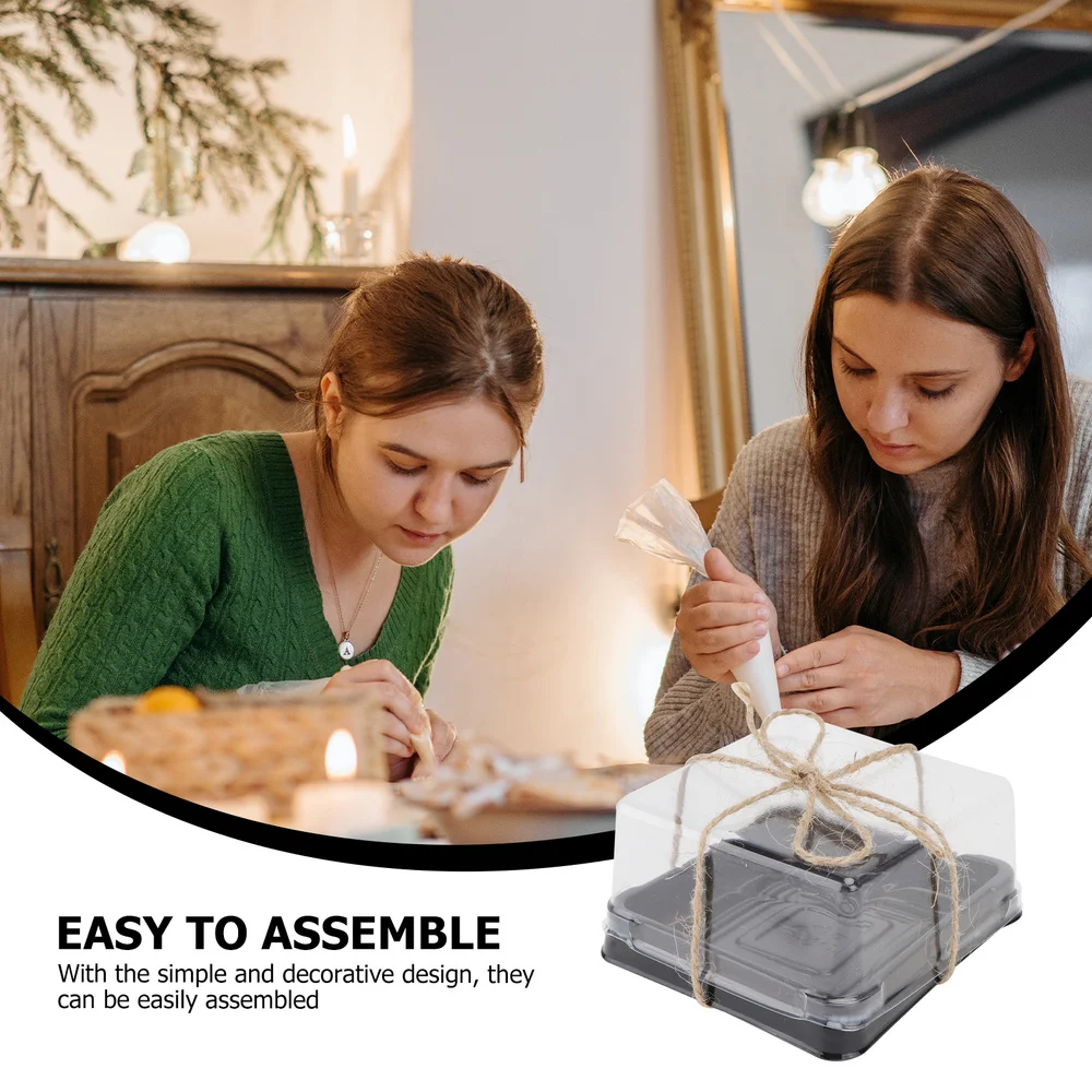 1 Set of Festival Mooncake Packing Box Food Storage Box Blister Case (Black) 
1 Set of Festival Mooncake Packing Box Food Storage Box Blister Case (Black)