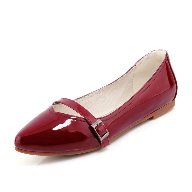ANNYMOLI Woman Flat Shoes Mary Janes Shoes Pointed Toe Female Flats Shoes Dress Buckle Ladies Footwear Autumn Wine Red Size 40
ANNYMOLI Woman Flat Shoes Mary Janes Shoes Pointed Toe Female Flats Shoes Dress Buckle Ladies Footwear Autumn Wine Red Size 40