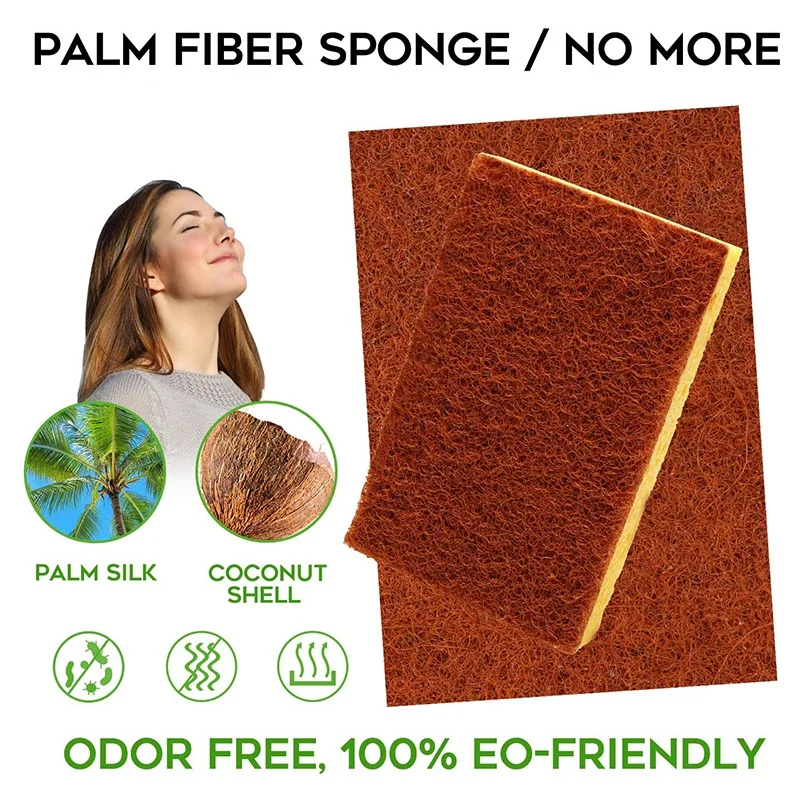 16 Pack,Biodegradable and Compostable Sponges Scouring Pad,Palm Fiber Eco-Friendly Sponge for Kitchen Dishes Cleaning
16 Pack,Biodegradable and Compostable Sponges Scouring Pad,Palm Fiber Eco-Friendly Sponge for Kitchen Dishes Cleaning