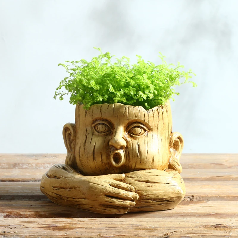 Resin Imitated Character Shape Flowerpot Retro Style Figure Ornaments for Office/ Home
Resin Imitated Character Shape Flowerpot Retro Style Figure Ornaments for Office/ Home