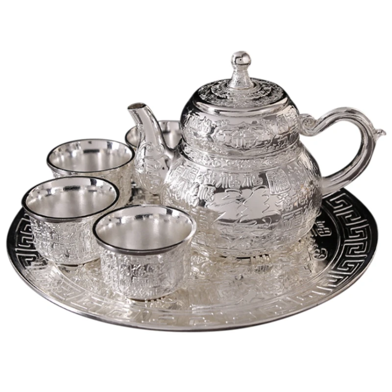 

Набор чайных чашек, китайский чайный сервиз, креативный деловой чайный сервиз, сувенирный подарок для событий, чайный горшок и чашка кунг-фу...