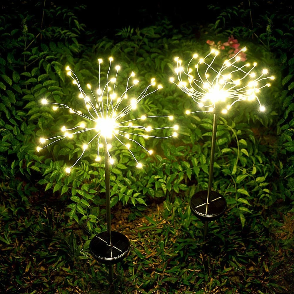 

1pcs Solar LED Light Outdoor Garden Lighting Dandelion Fireworks Decoration Lamp 90/120/150/200 LED for Garden Terrace Landscape