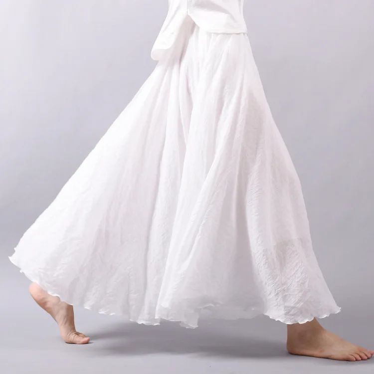 Elegant Skirt Women's 2021 Autumn Fashion Cotton Linen Solid Ethnic Ethereal Swing Skirt High Waist Slimming Simple Maxi Skirt
Elegant Skirt Women's 2021 Autumn Fashion Cotton Linen Solid Ethnic Ethereal Swing Skirt High Waist Slimming Simple Maxi Skirt