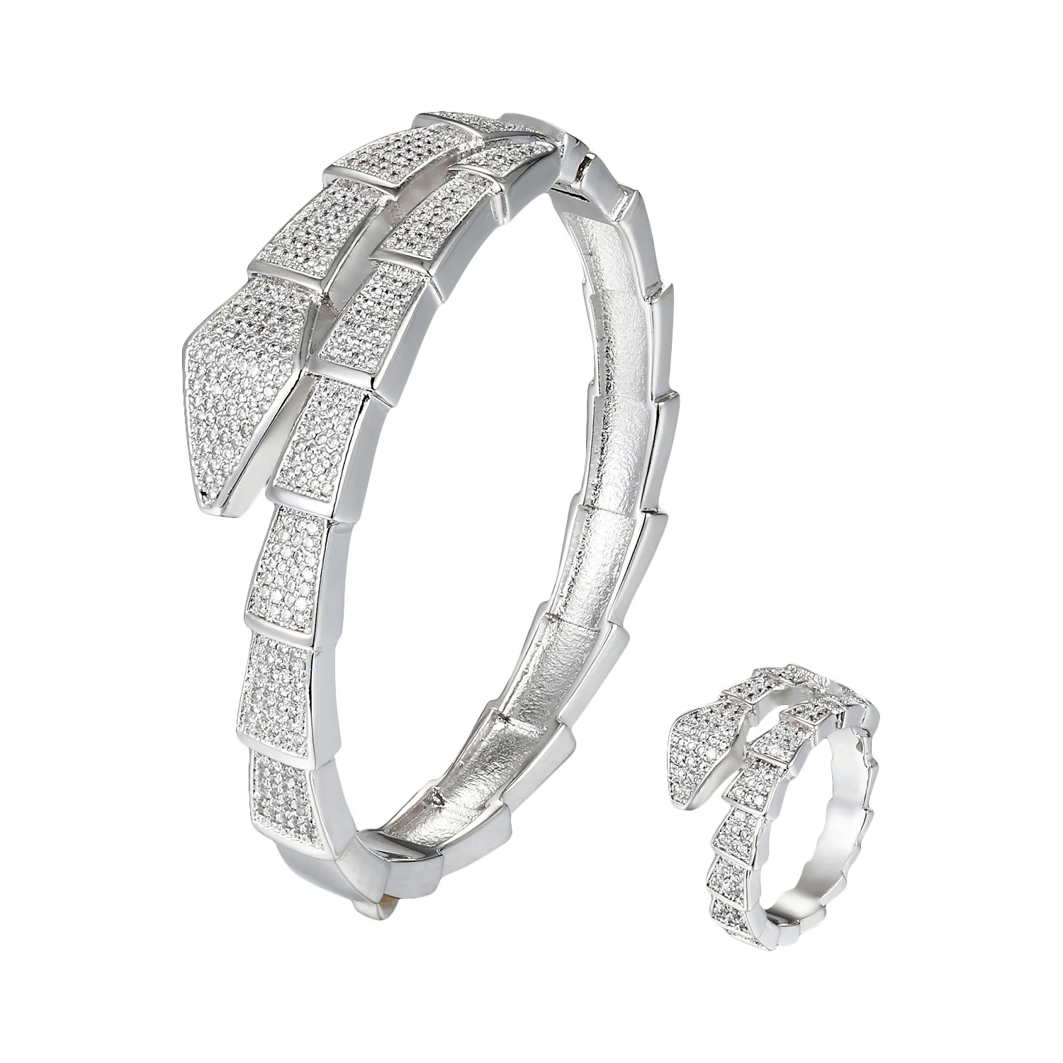 Luxury Brand Bangle and ring women's AAA white color snake shaped zircon Bracelet female fashion accessories best gift
Luxury Brand Bangle and ring women's AAA white color snake shaped zircon Bracelet female fashion accessories best gift