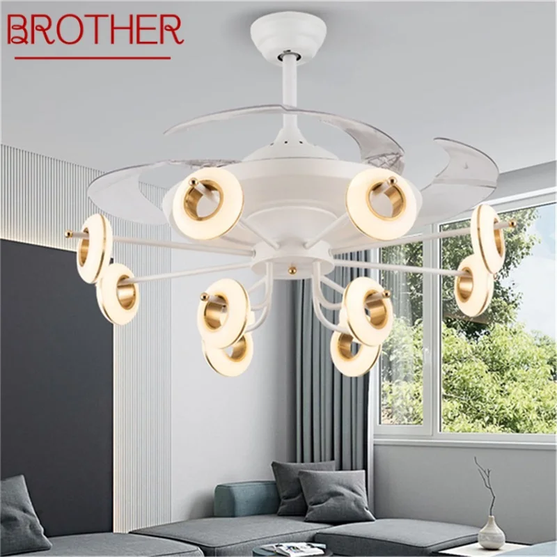BROTHER Ceiling Fan Light White Branch Invisible Lamp With Remote Control Modern Simple LED For Home
BROTHER Ceiling Fan Light White Branch Invisible Lamp With Remote Control Modern Simple LED For Home