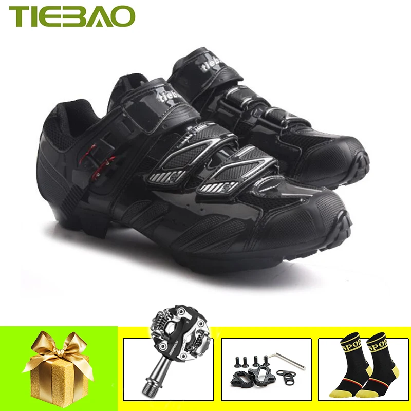 Tiebao Sapatilha Ciclismo Mtb Мужская Женская велосипедная обувь самоблокирующаяся для