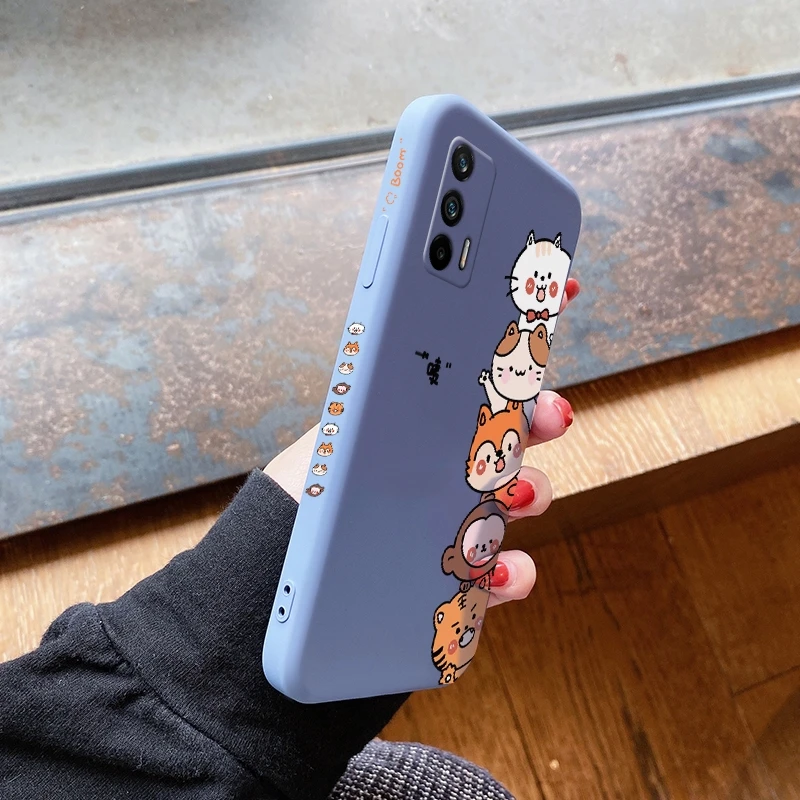 Чехол для Realme GT 5G GT Neo Flash с милым рисунком животного, задняя крышка с защитой от падения 
Чехол для Realme GT 5G GT Neo Flash с милым рисунком животного, задняя крышка с защитой от падения