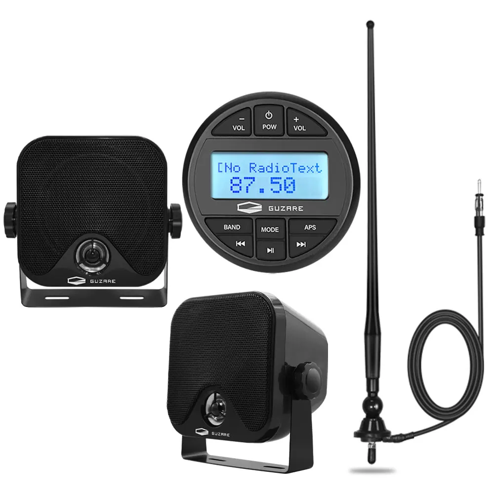 Waterproof Marine Bluetooth Audio Stereo Radio MP3 Player+4 inch Waterproof Speakers For Boat ATV SPA Golf Cart+FM AM Antenna
Waterproof Marine Bluetooth Audio Stereo Radio MP3 Player+4 inch Waterproof Speakers For Boat ATV SPA Golf Cart+FM AM Antenna