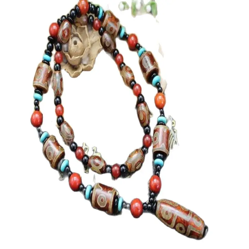 Natural Tibet Old Dzi Bead Old Agate Necklace Bracelet Three Eyes Nine Eyes Dzi Bead Necklace
Natural Tibet Old Dzi Bead Old Agate Necklace Bracelet Three Eyes Nine Eyes Dzi Bead Necklace