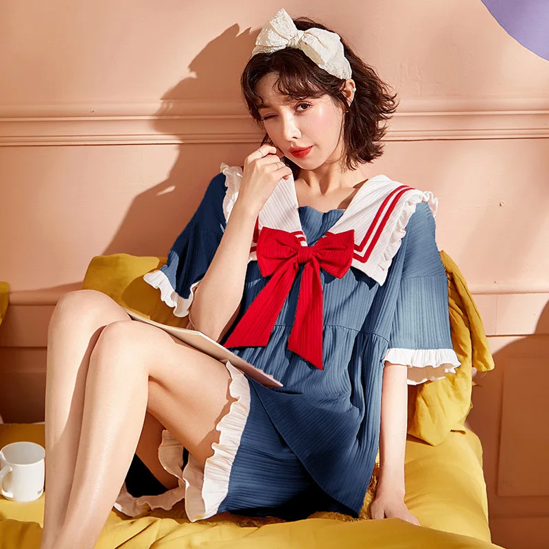 Ladies In Pajamas Knitted Cotton Summer Thin Korean Version of Simplicity Cute Princess Style Short Sleeve Shorts 2-piece Set
Ladies In Pajamas Knitted Cotton Summer Thin Korean Version of Simplicity Cute Princess Style Short Sleeve Shorts 2-piece Set