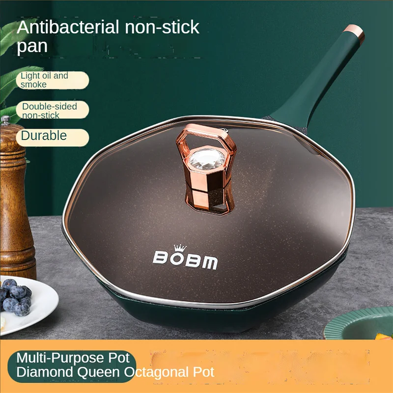 Long Handle Wok Medical Stone Non-stick Pan Nordic Diamond-encrusted Creative Octagonal Pot Home Cooking Kitchen Saucepan
Long Handle Wok Medical Stone Non-stick Pan Nordic Diamond-encrusted Creative Octagonal Pot Home Cooking Kitchen Saucepan