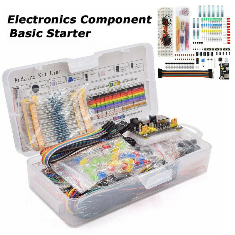 

Базовый стартовый компонент электроники для набора Arduino с 830 контактными точками макетная плата кабель резистор конденсатор светодиодный п...