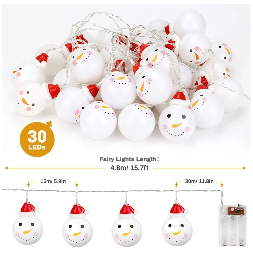 Тёплый светильник, 3D Гирлянда в виде Санта-Клауса, снеговика, праздничный водонепроницаемый светильник, украшение для дома, 30 светодиодов, 4,...
Тёплый светильник, 3D Гирлянда в виде Санта-Клауса, снеговика, праздничный водонепроницаемый светильник, украшение для дома, 30 светодиодов, 4,...