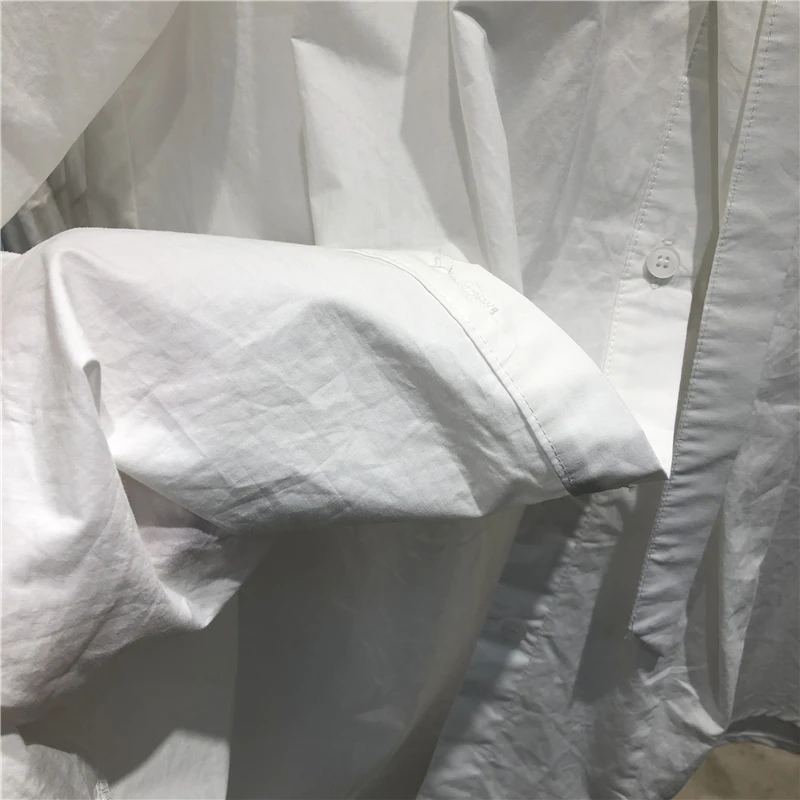 Camisas Mujer Women's Short-Sleeve Shirt 2021 Summer New Blouse Loose Mid-Length Design Versatile White Solid Color Top
Camisas Mujer Women's Short-Sleeve Shirt 2021 Summer New Blouse Loose Mid-Length Design Versatile White Solid Color Top