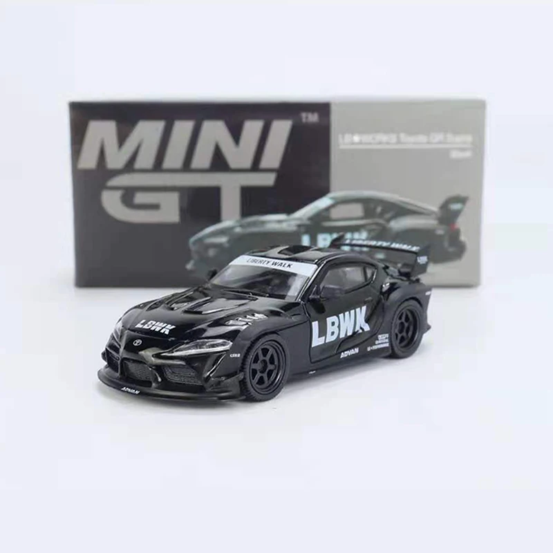 

Модель автомобиля 1/64 поп игрушки Mini GT LB работает Toyota GR Supra литой под давлением автомобиль дисплей коллекционные подарки