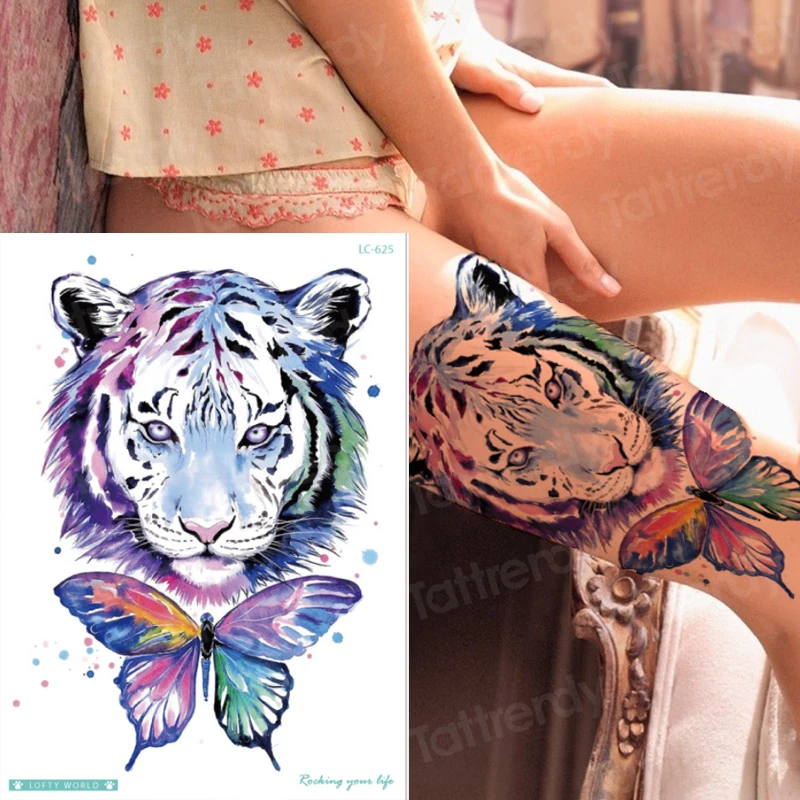 Татуировка Тигр рукав шаблон животные тату для мальчиков сексуальные вещи