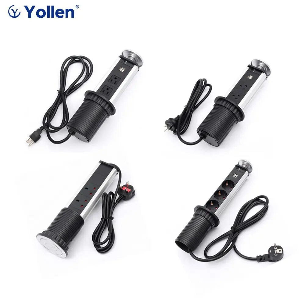 UK Plug 3 power Kitchen Table Electrical Socket Desktop Sockets Power 2 charge USB Aluminum Shelf PULL POP UP TYPE Table Desktop
UK Plug 3 power Kitchen Table Electrical Socket Desktop Sockets Power 2 charge USB Aluminum Shelf PULL POP UP TYPE Table Desktop