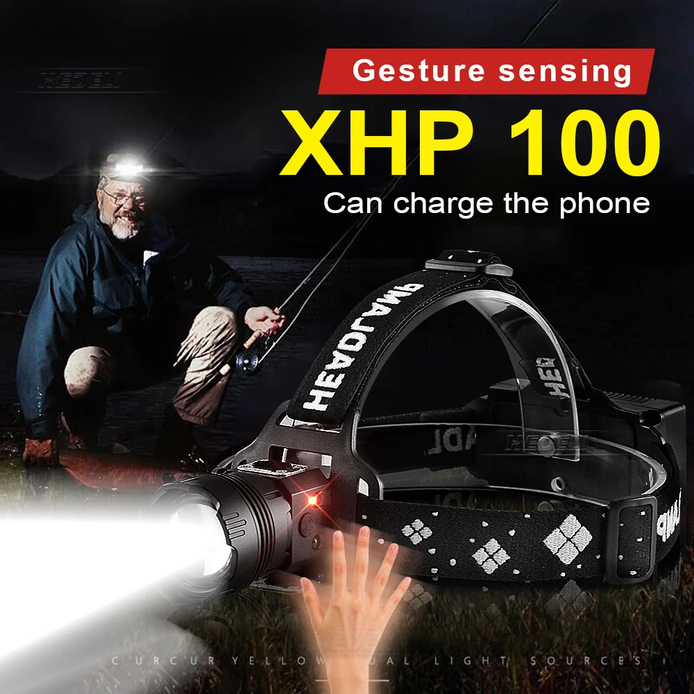 Most powerful XHP100 Led Headlamp 18650 USB Rechargeable led Headlights XHP70 Head lamp 8000 LM Head Flashlight hunting Lantern 
Most powerful XHP100 Led Headlamp 18650 USB Rechargeable led Headlights XHP70 Head lamp 8000 LM Head Flashlight hunting Lantern