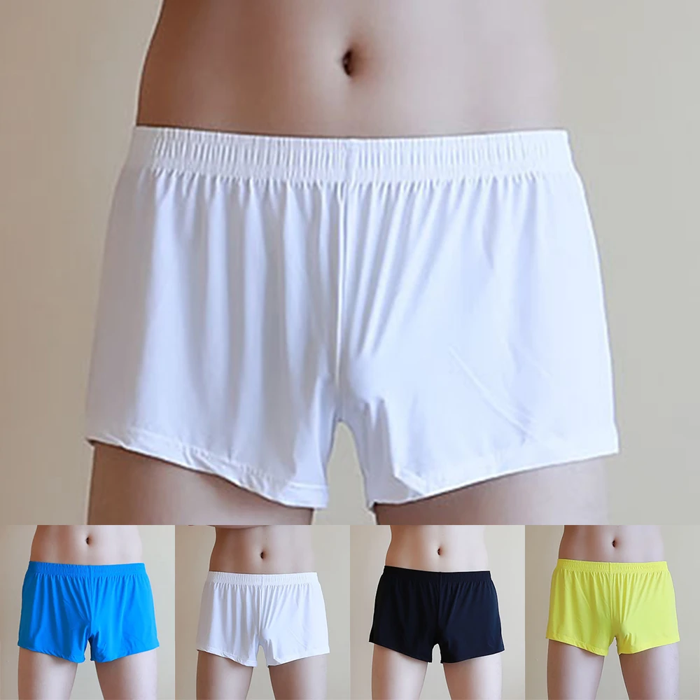 New Men Ice Silk Boxer Briefs Trunks Sexy Sheer Breathable Seamless Shorts Underwear Men's Underwear Breathable Boxer
New Men Ice Silk Boxer Briefs Trunks Sexy Sheer Breathable Seamless Shorts Underwear Men's Underwear Breathable Boxer