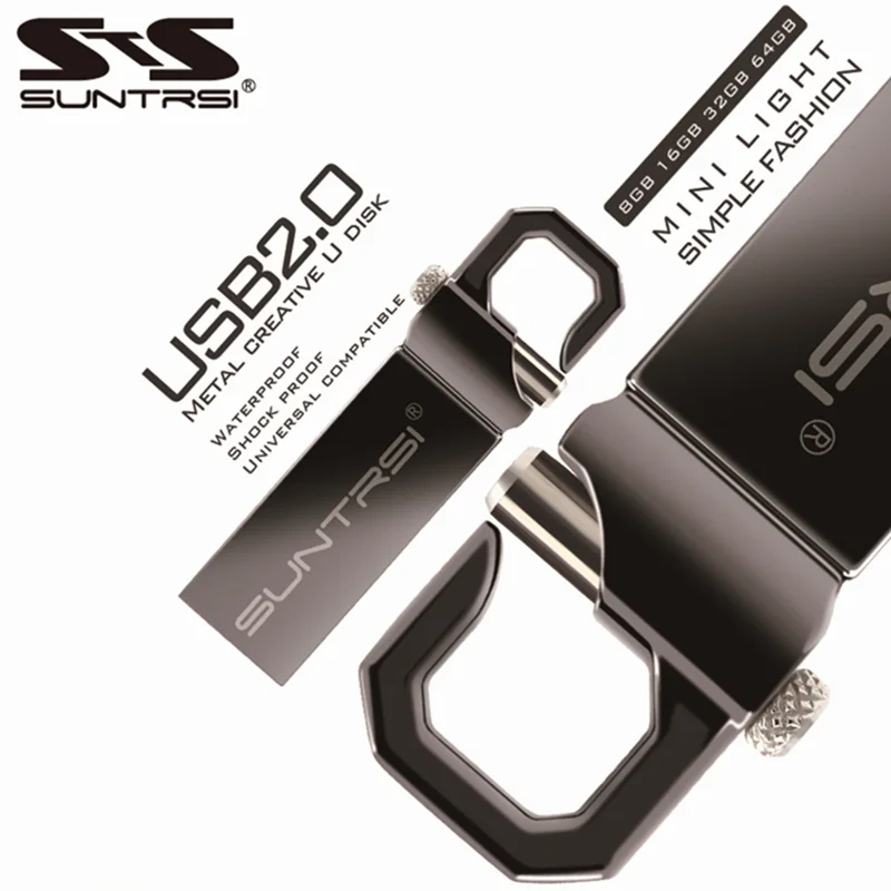 

Suntrsi USB Flash Drive 64G 32gb pendrive16g 8G 128G Pen drive лека waterproof usb лэ-накопиели 2.0 memory stick gift