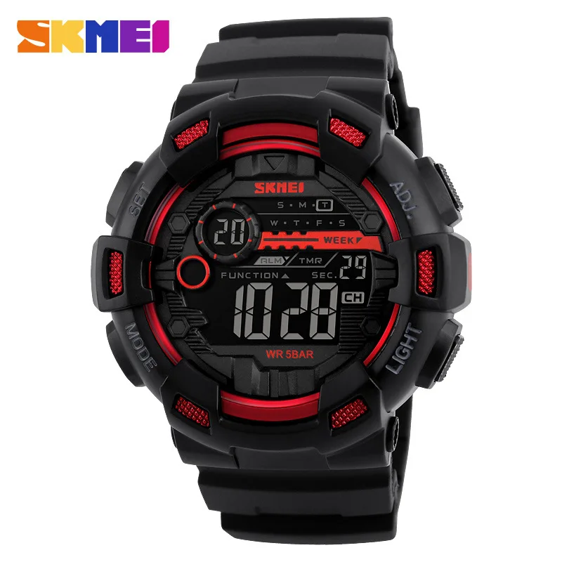 Skmei новый бренд мужские светодиодные цифровые военные часы уличные спортивные