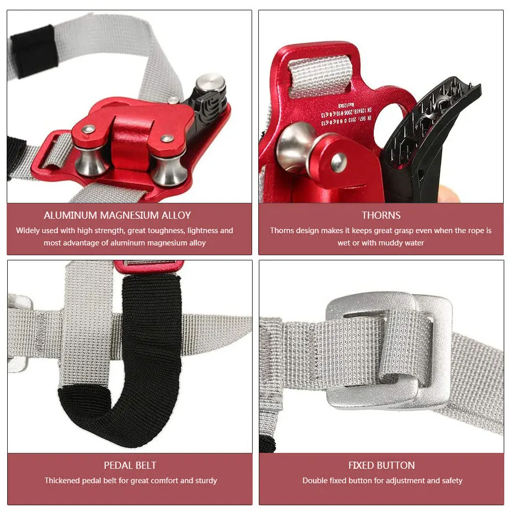 Outdoor Left/Right Foot Ascender Riser Rock Climbing Tool Accessories Mountaineering Equipment Fall Off Foot Ascend Gadgets
Outdoor Left/Right Foot Ascender Riser Rock Climbing Tool Accessories Mountaineering Equipment Fall Off Foot Ascend Gadgets