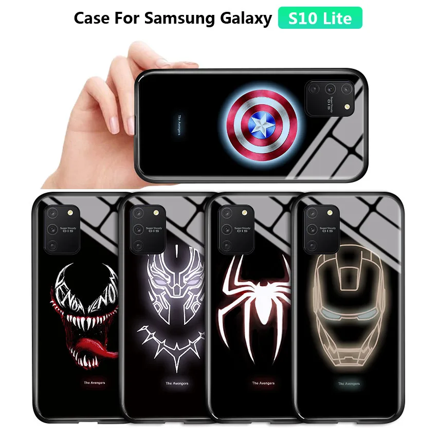 Для Samsung Galaxy S10 Lite S10e световой супергероями из Мстителей Капитан Америка Железный