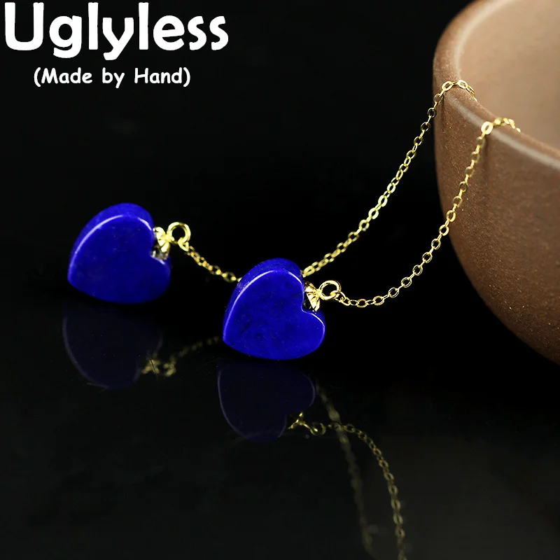Uglyless Summer Fashion Dress Natural Lapis Ear Lines for Women Real AU750 18K Gold Jewelry Heart Pumpkin Gemstones Earrings
Uglyless Summer Fashion Dress Natural Lapis Ear Lines for Women Real AU750 18K Gold Jewelry Heart Pumpkin Gemstones Earrings