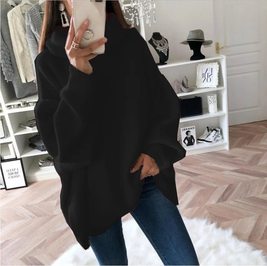 2021 Women Autumn Winter Knitted Sweater Female Loose Turtleneck Collar Solid Pullovers Oversize Basic Warm Sweaters White Pink
2021 Women Autumn Winter Knitted Sweater Female Loose Turtleneck Collar Solid Pullovers Oversize Basic Warm Sweaters White Pink