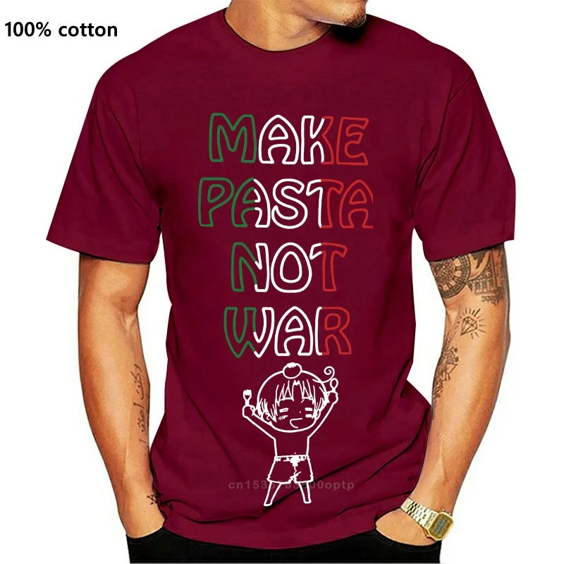 New Brand Cotton Men Clothing Slim Fit T Shirt Hetalia: Italy Make Pasta Not War Black T-shirt
New Brand Cotton Men Clothing Slim Fit T Shirt Hetalia: Italy Make Pasta Not War Black T-shirt