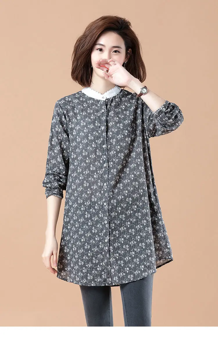 2021 New Spring Autumn Women Classic Floral Printed Cotton Blouse Female Loose Casual Long Sleeve Shirts Korea Style Clothes Q68
2021 New Spring Autumn Women Classic Floral Printed Cotton Blouse Female Loose Casual Long Sleeve Shirts Korea Style Clothes Q68