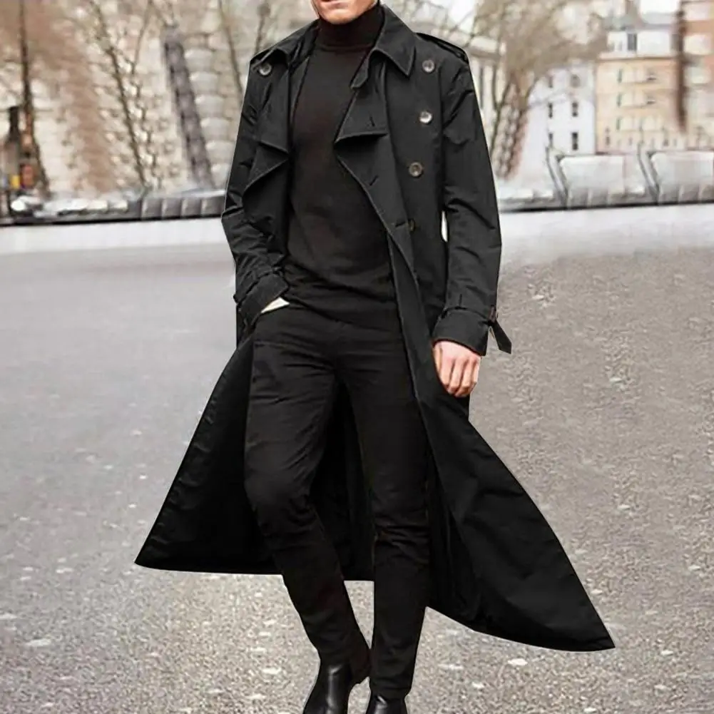 Men's Coat Double-breasted Windbreaker Western Style Jacket for Autumn Winter Double-breasted Lapel Long Design Trench Coat
Men's Coat Double-breasted Windbreaker Western Style Jacket for Autumn Winter Double-breasted Lapel Long Design Trench Coat