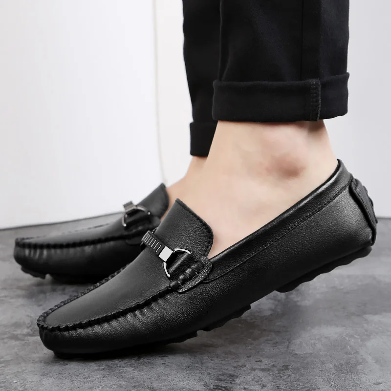 Men Casual Shoes Genuine Leather Mens Loafers Moccasins Comfy Breathable Slip on Driving Shoes Black 2020 New
Men Casual Shoes Genuine Leather Mens Loafers Moccasins Comfy Breathable Slip on Driving Shoes Black 2020 New