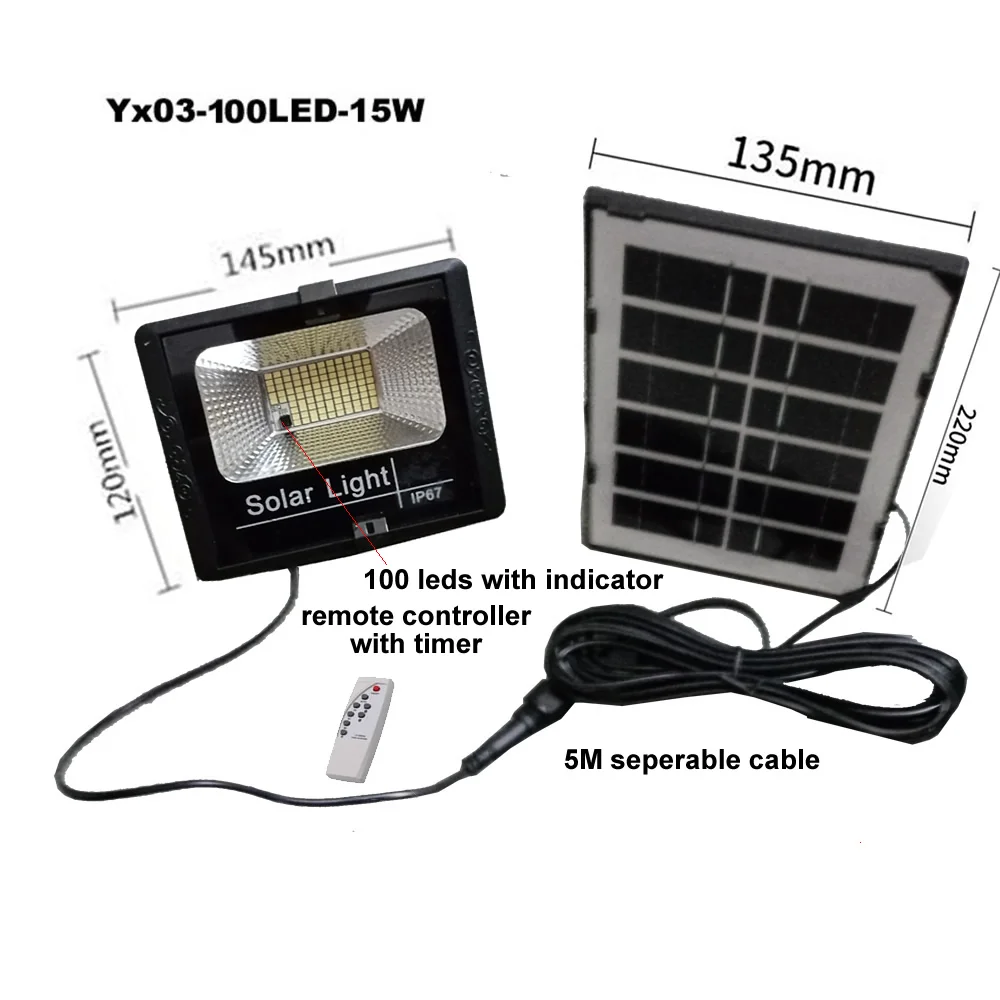 100/75 Led solar light lamp floodlight LED Garden Flamingo Lawn Outdoor Landscape Decoration indoor remote timer sp | Лампы и