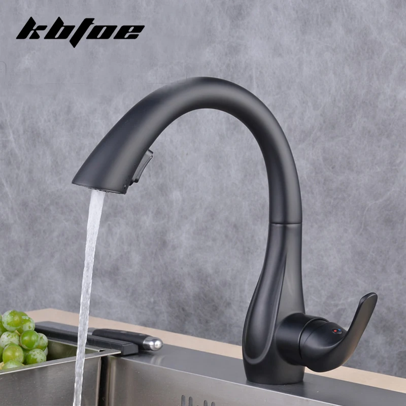 Light luxury simple style rotatable pull faucet household universal all-copper hot and cold water tank black kitchen faucet
Light luxury simple style rotatable pull faucet household universal all-copper hot and cold water tank black kitchen faucet