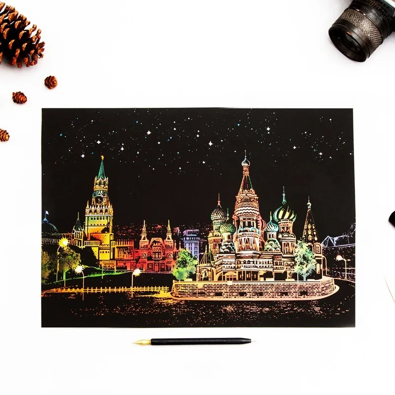Kids Craft Toy Baby Funny Toys for Boy Girl 16.1x11.3in Magic Scratch Art Scraping Painting Paper with Drawing Stick Kids Gifts
Kids Craft Toy Baby Funny Toys for Boy Girl 16.1x11.3in Magic Scratch Art Scraping Painting Paper with Drawing Stick Kids Gifts