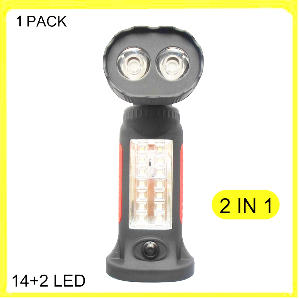 New arrival 1 PACK 2W 14+2 LED work light led flash light trabajo LED 2 in 1 torch led AAA battery beam angle adjustable magnet
New arrival 1 PACK 2W 14+2 LED work light led flash light trabajo LED 2 in 1 torch led AAA battery beam angle adjustable magnet