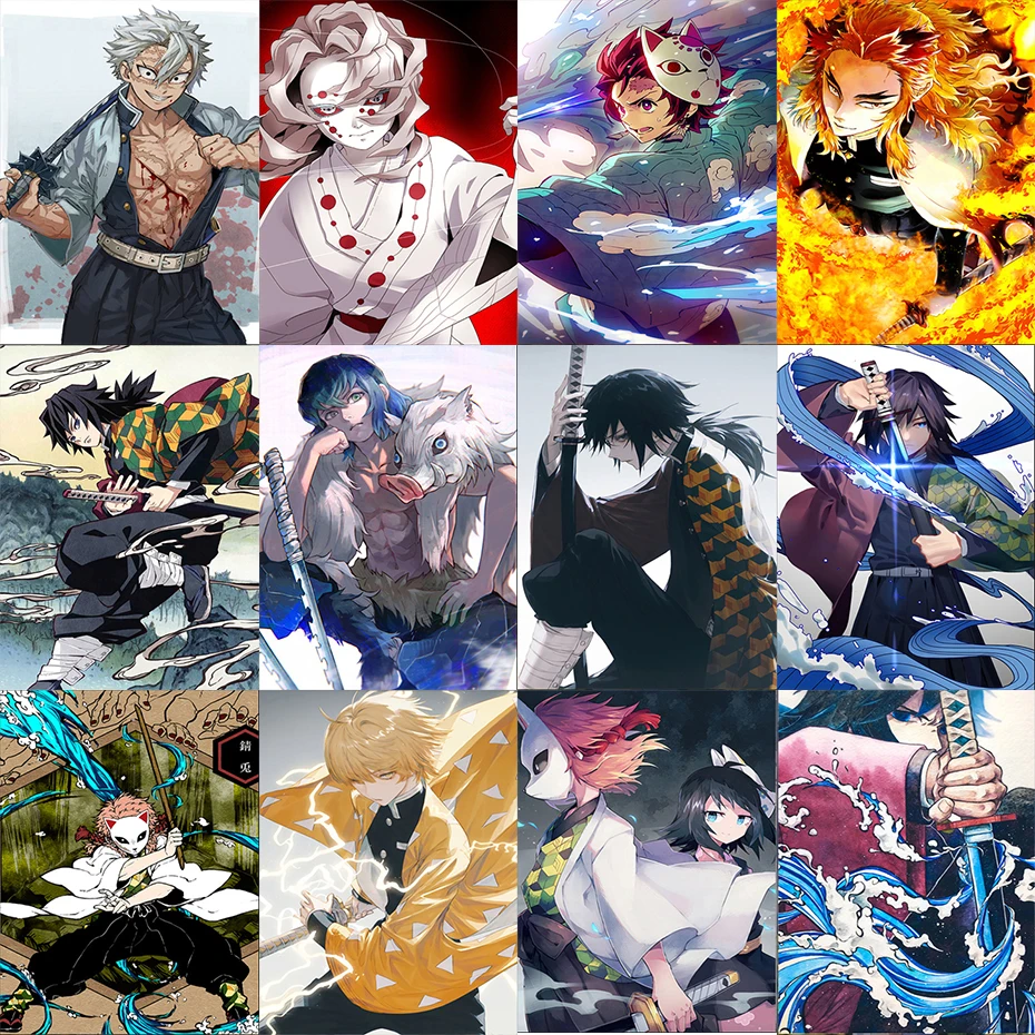 Tapb Demon Slayer Kimetsu No Yaiba Аниме Манга сделай сам Картина маслом по номерам ручная