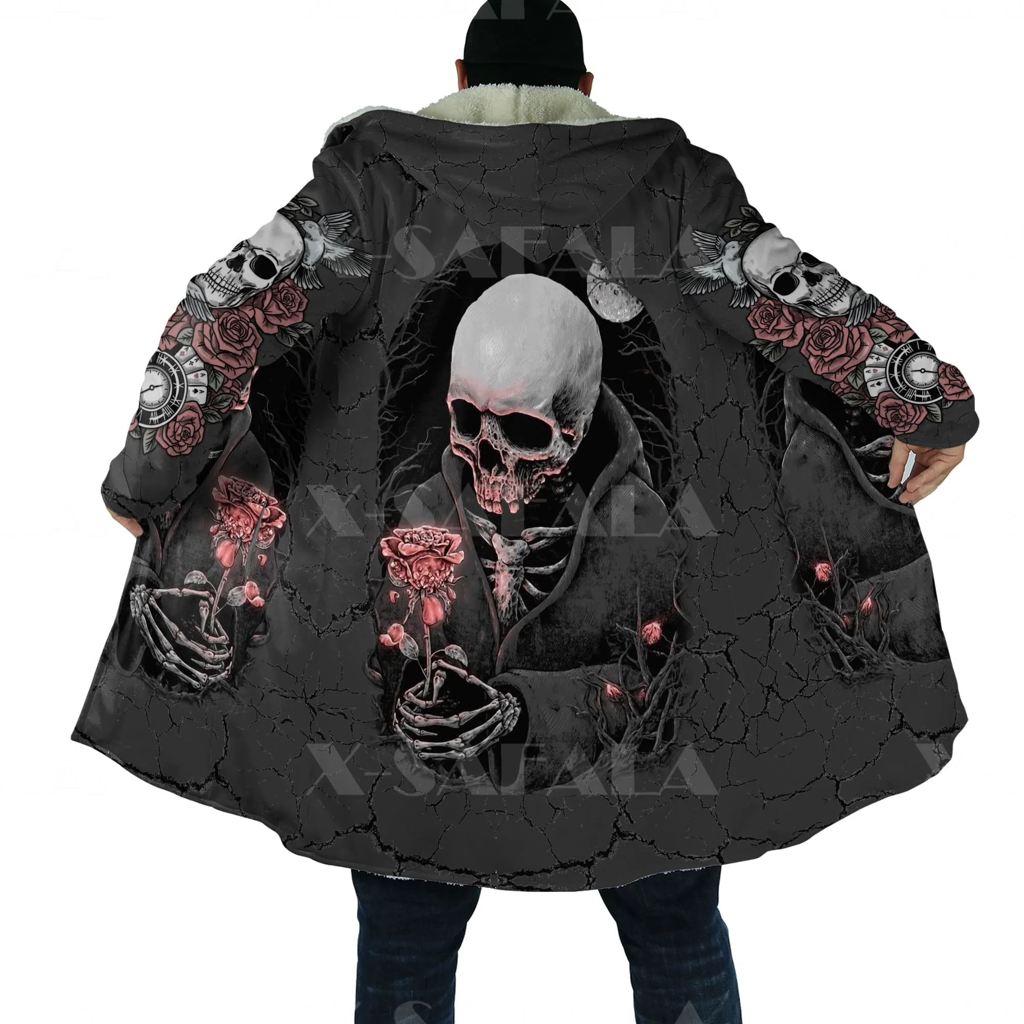 Thick Warm Hooded Cloak for Men Blood Skull Demon Angel Wings Overcoat Coat 3D Print Windproof Fleece Cape Robe Hooded Blanket-6
Thick Warm Hooded Cloak for Men Blood Skull Demon Angel Wings Overcoat Coat 3D Print Windproof Fleece Cape Robe Hooded Blanket-6