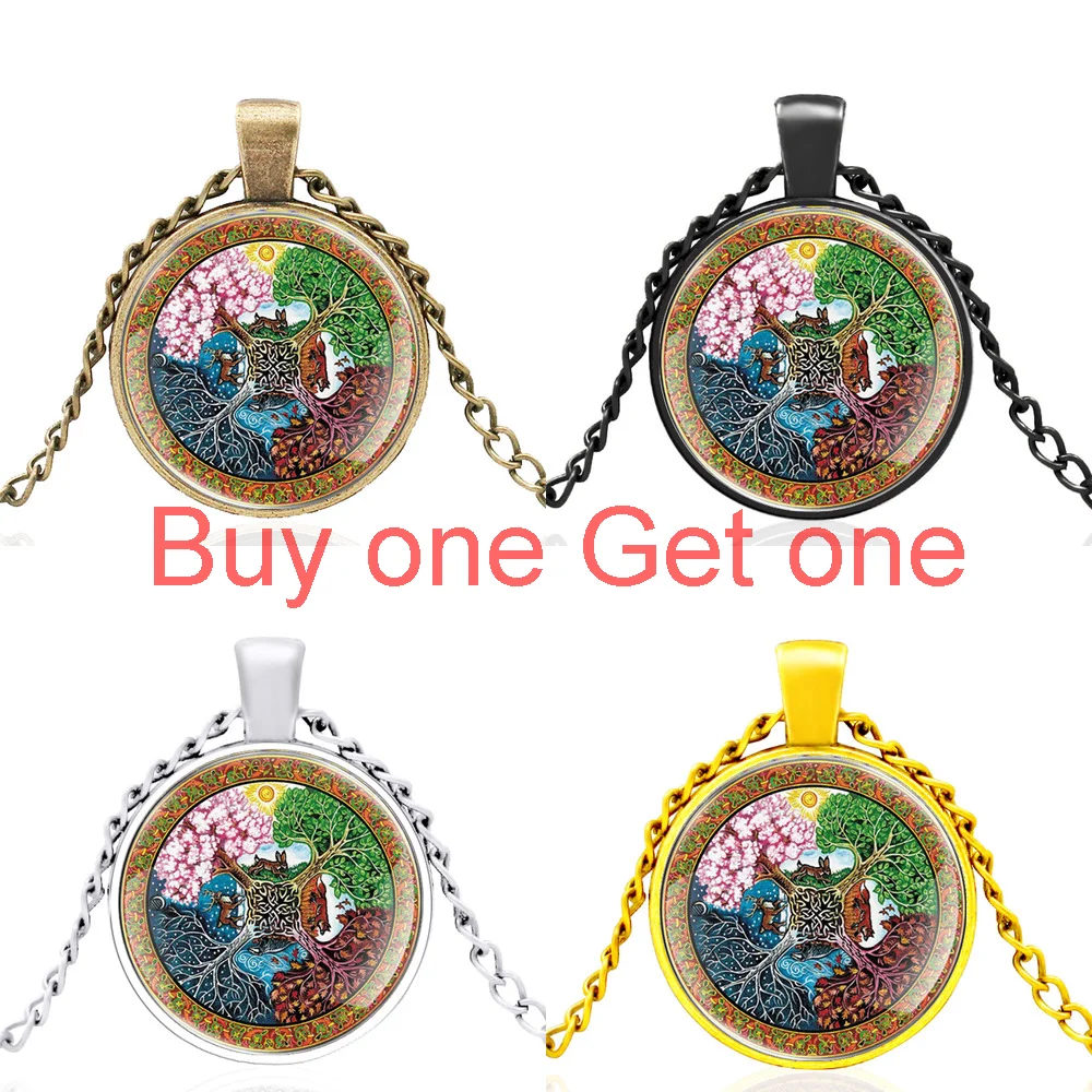 Unique Four Seasons Tree of Life Bronze Glass Dome Fashion Exquisite Necklace Men Women Pendant Jewelry Gift
Unique Four Seasons Tree of Life Bronze Glass Dome Fashion Exquisite Necklace Men Women Pendant Jewelry Gift